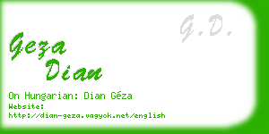 geza dian business card