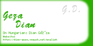 geza dian business card